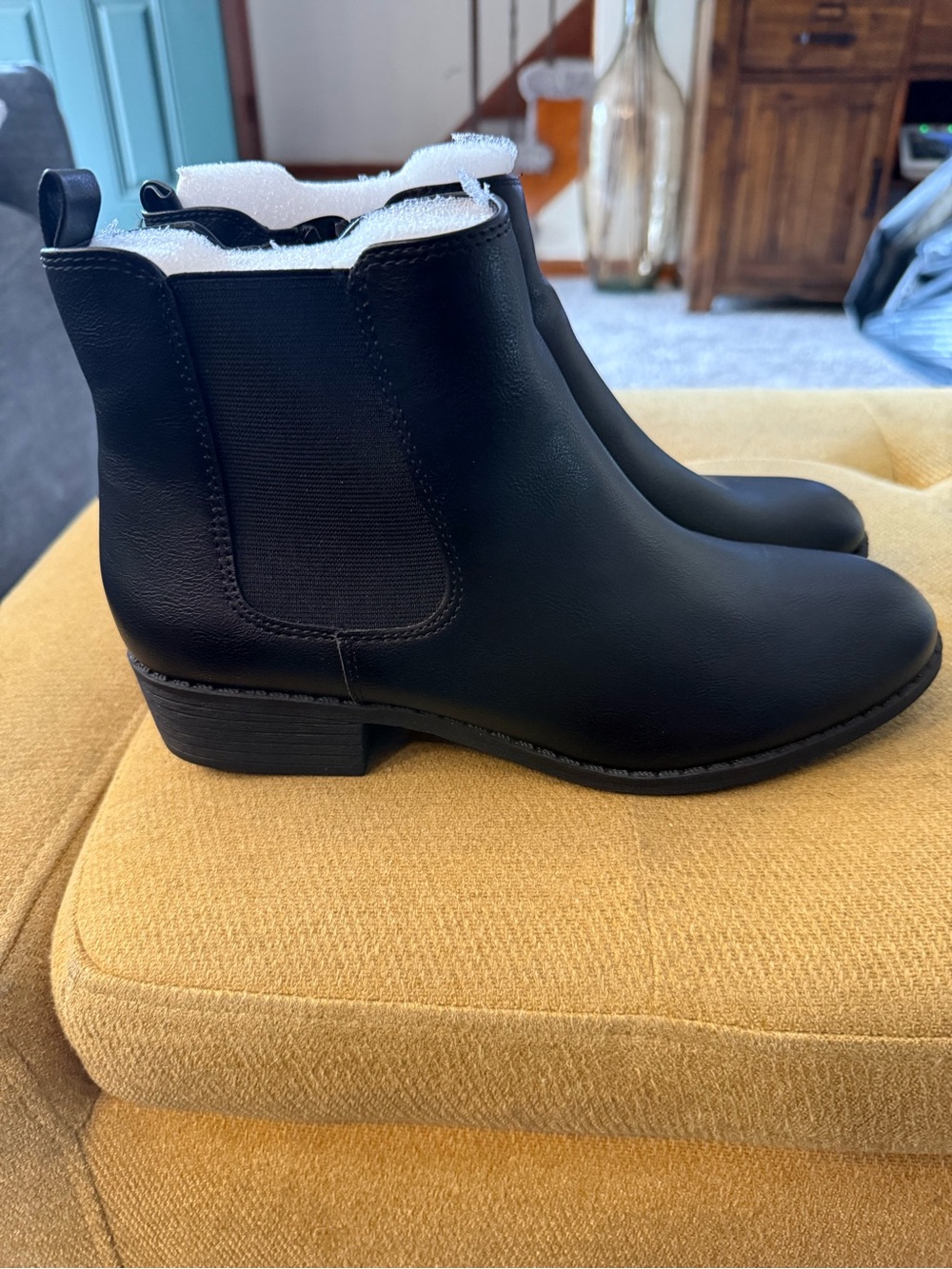 New Style & Co. Black Faux-Leather Ankle Booties - Picture 4 of 5